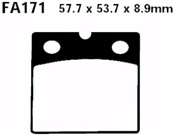 Bremsbelag - Satz (Sintermetall) Goldstuff (EBC), FA171HH