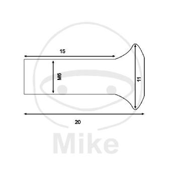 Bremsscheibenschrauben, M6X15 mm, Inhalt 6 Stk.