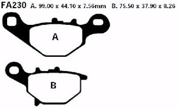 Bremsbelag - Satz (Sintermetall) Goldstuff (EBC), FA230R