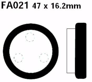 Bremsbelag - Satz Sintermetall Goldstuff (EBC), FA021R