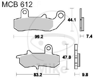 Bremsklötze, Standard, TRW, altern. 7374531