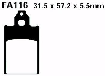 Bremsbelag - Satz Blackstuff (organisch) (EBC), FA116