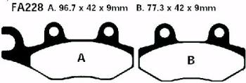 Bremsbelag - Satz Scooter (organisch) (EBC), SFA228