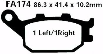 Bremsbelag - Satz Blackstuff (organisch) (EBC), FA174