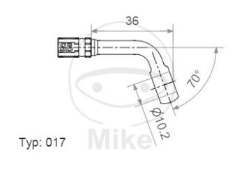 Ringfitting, Vario, TYP017, 10 mm, 70° gold