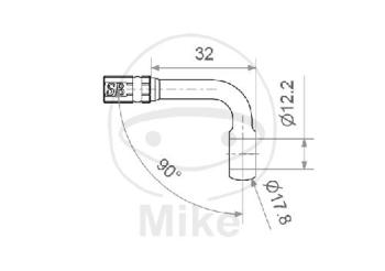 Ringfitting, Vario HD, TYP219 12 mm, 90° schwarz