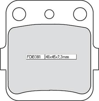 Disc brake pad FDB 381 EF