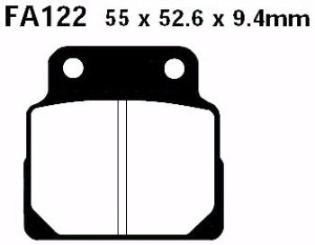 Bremsbelag - Satz Blackstuff (organisch) (EBC), FA122