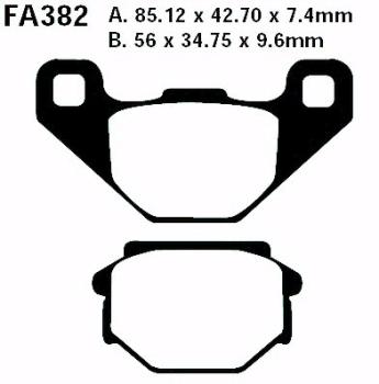 Bremsbelag - Satz Blackstuff (organisch) (EBC), FA382