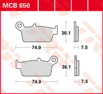 Disc brake pad MCB650