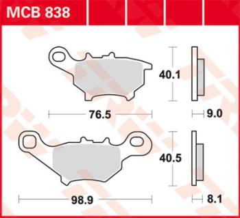 Bremsbelag MCB838