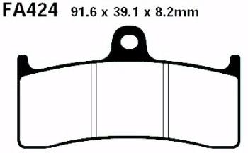 Bremsbelag - Satz Blackstuff (organisch) (EBC), FA424