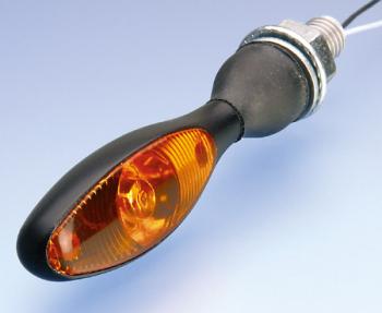 Blinker Micro 1000 LED, schwarz, Glas gelb