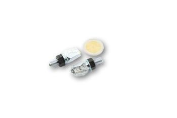 LED-Blinker TINY, verchromt, klares Glas