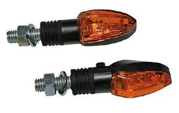 Halogen Blinker LIZZARD, schwarz, gelbes Glas, 12V/6W