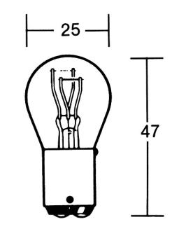 P21/5W Glühlampe 12V 21/5W BAY15D, Heavy Duty