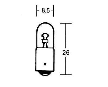 T4W Glühlampe 12V 4W BA9S