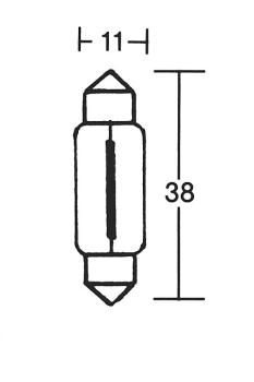 Glühlampe C5W 12V 5W SV8