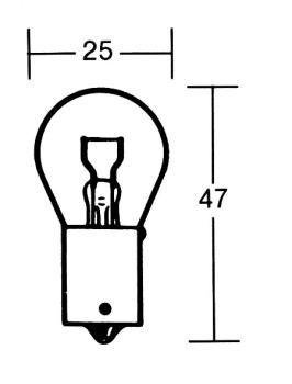 Glühlampe PY21W 12V 21W BAU15s, gelb