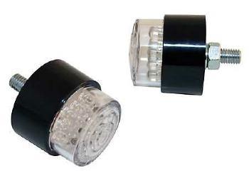 LED-Mini-Rücklicht BULLET, rund mit schwarzem Gehäuse