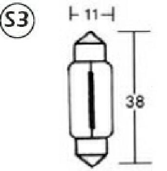 Soffitten Birne, 12V, Leist.: 5W, Masse: 11 X 38 (Stk.)