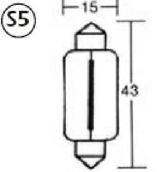 Soffitten Birne, 12V, Leist.: 15W, Masse: 15 X 43 (Stk.)