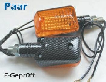 Miniblinker kurz, carbon, (Paar) E-Geprüft