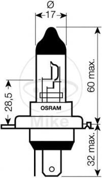 Glühlampe, H4 12V60/55W HD