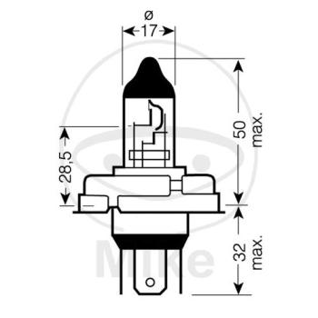 Glühlampe, R2 12V45/40W