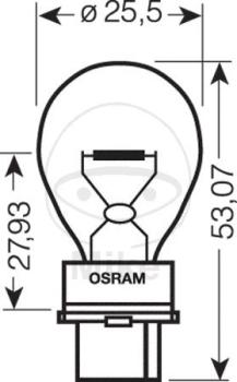 Glühlampe, 12V27W W2.5X16D