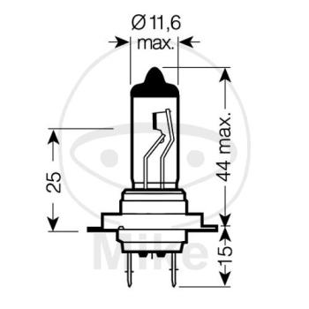 Glühlampe, 12V H7 +50%