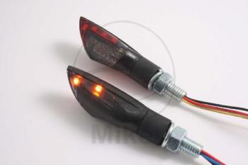Blinkleuchte, RELEASE,LED, mit Brems- und Rücklicht, rot, Rauchglas, schwarz, JMP