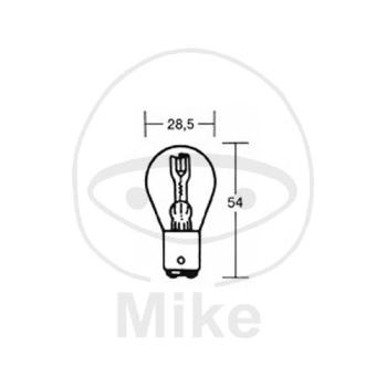 Glühlampe,6V15/15W JMP, BAX15D