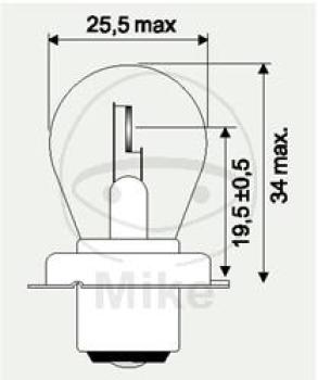 Glühlampe,12V15W JMP, P26S