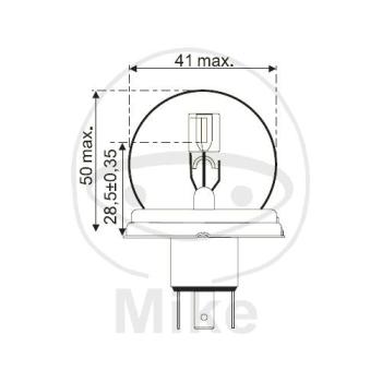 Glühlampe,6V45/40W JMP, P45T