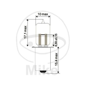 Glühlampe,HS3 6V2.4W JMP, PX13.5S
