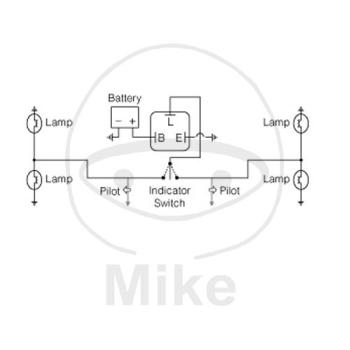 Blinkrelais, elektrisch, 12V, 3-polig, JMT