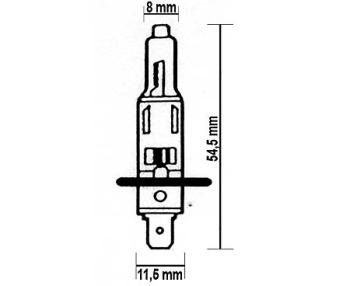 H1 Glühlampe 12V 55W P14, 5s, Heavy Duty/Highlife