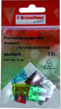 Mini-Sicherung, Sortiment10A-30A, Pack., 5 Stück