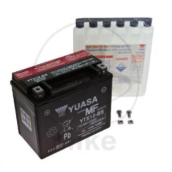 Motorradbatterie, Yuasa, wartungsfrei, YTX12-BS