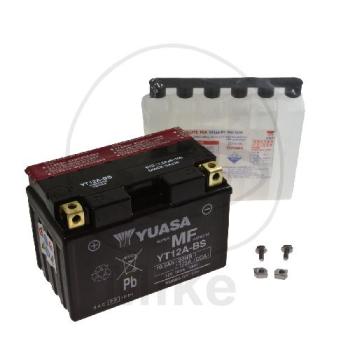 Motorradbatterie, Yuasa, wartungsfrei, YT12A-BS