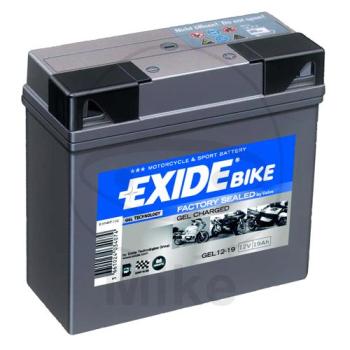 Motorradbatterie, Exide, Gelbatterie, 12-19