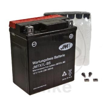 Motorradbatterie, JMT, wartungsfrei, YTX7L-BS