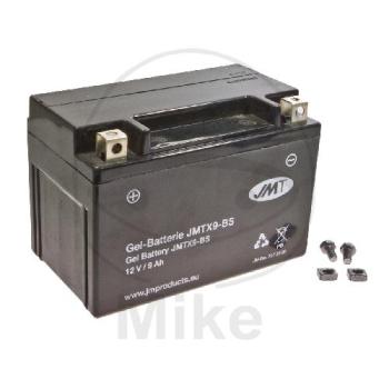 Motorradbatterie, JMT, Gelbatterie, YTX9-BS