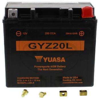 Motorradbatterie, Yuasa, wartungsfrei, GYZ20L