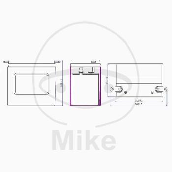 Motorradbatterie, JMT, wartungsfrei, VTB-7 V-Twin