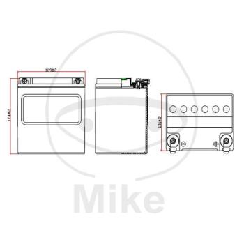 Motorradbatterie, JMT, wartungsfrei, VTB-2 V-Twin