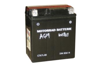 Bike Power Batterie CTX 7L-BS, wartungsfrei, mit Säurepack.