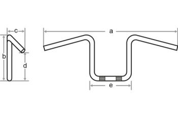 Flyer-Bar Large 1 Zoll, B:101 cm, Kerbe