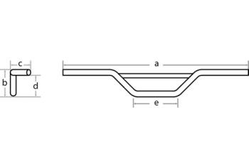 Lenker Moto Cross 7/8, 88 cm, schwarz